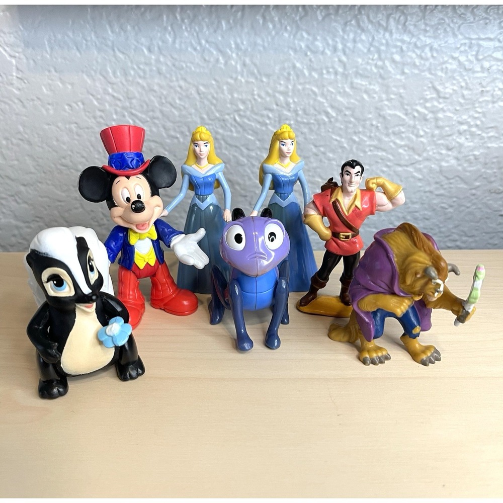 Vintage 1988-1998 Disney Collectible Figures McDonald's Happy Meal Toys Lot Of 7